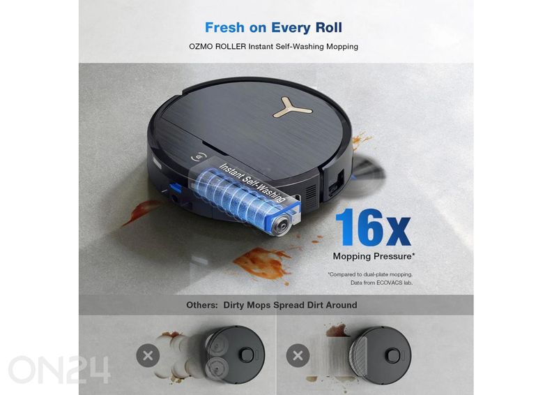 Robottolmuimeja Ecovacs Deebot X9 PRO OMNI, märg- ja kuivpuhastus, must suurendatud