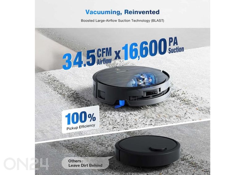 Robottolmuimeja Ecovacs Deebot X9 PRO OMNI, märg- ja kuivpuhastus, must suurendatud