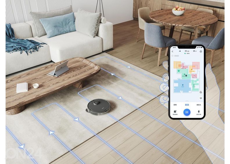 Robottolmuimeja mopiga ECOVACS DEEBOT N8 BLACK suurendatud
