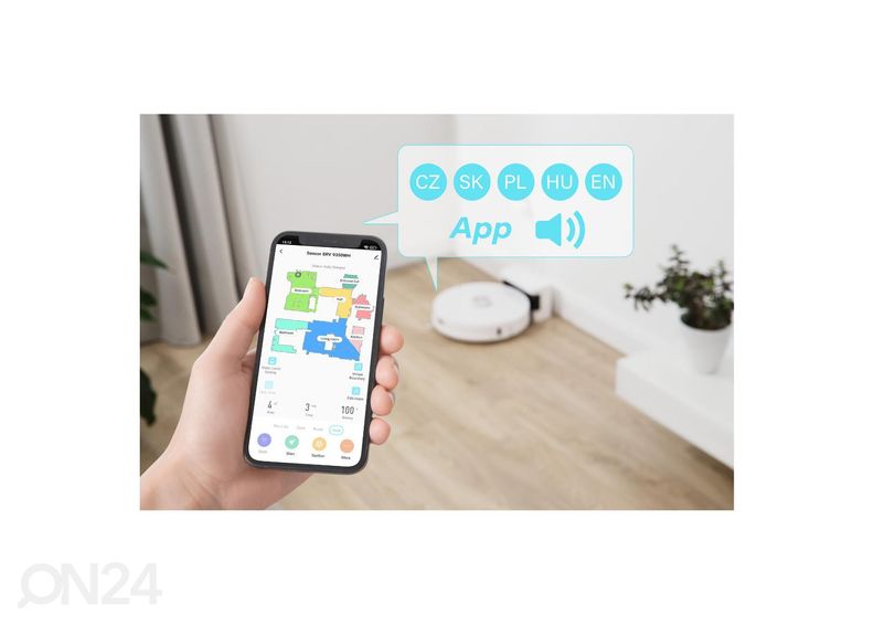 Robottolmuimeja Sencor SRV9350WH suurendatud