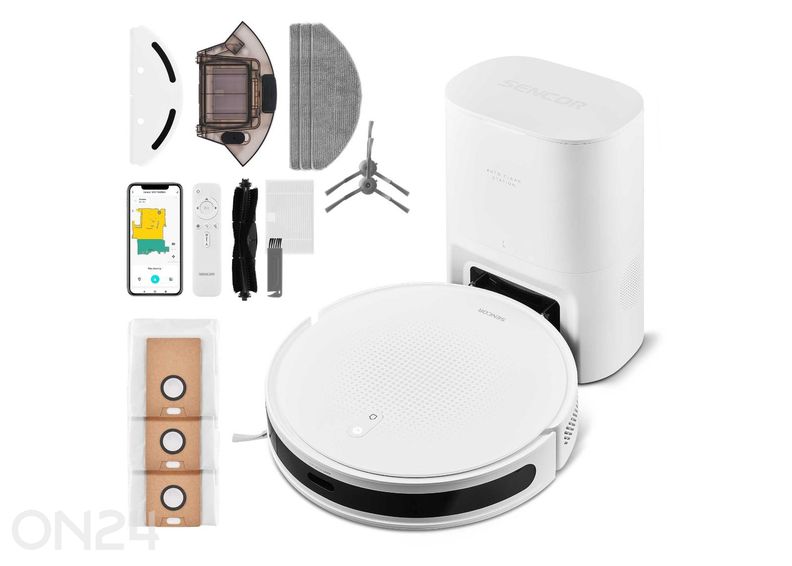 Robottolmuimeja tühjendusjaamaga Sencor SRV7485WH suurendatud