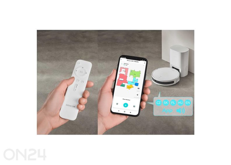 Robottolmuimeja tühjendusjaamaga Sencor SRV7485WH suurendatud