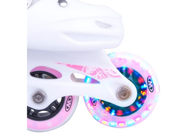 Rulluisud lastele reguleeritavad helendatavate tuledega Diane WORKER suurendatud