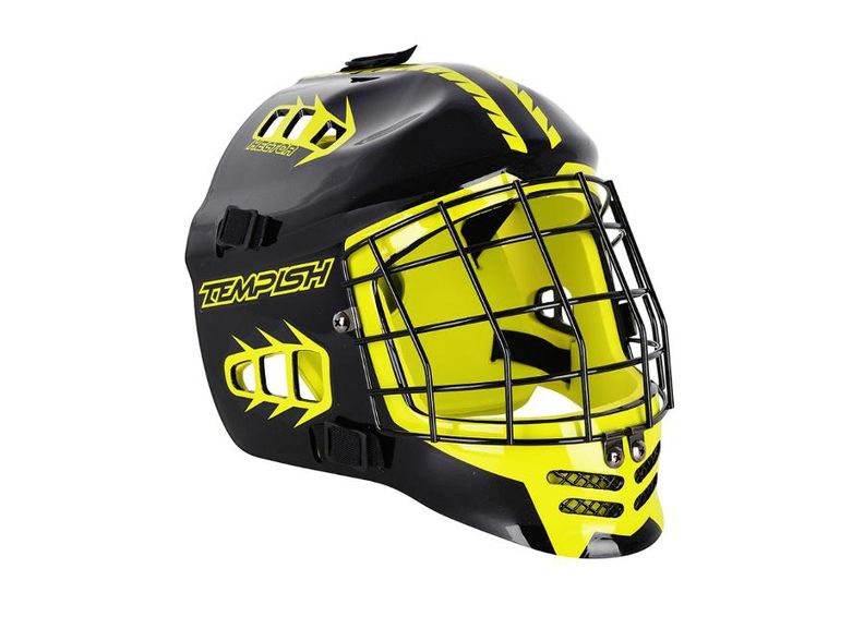 Saalihoki mask Hector Color Tempish värvus punane suurendatud