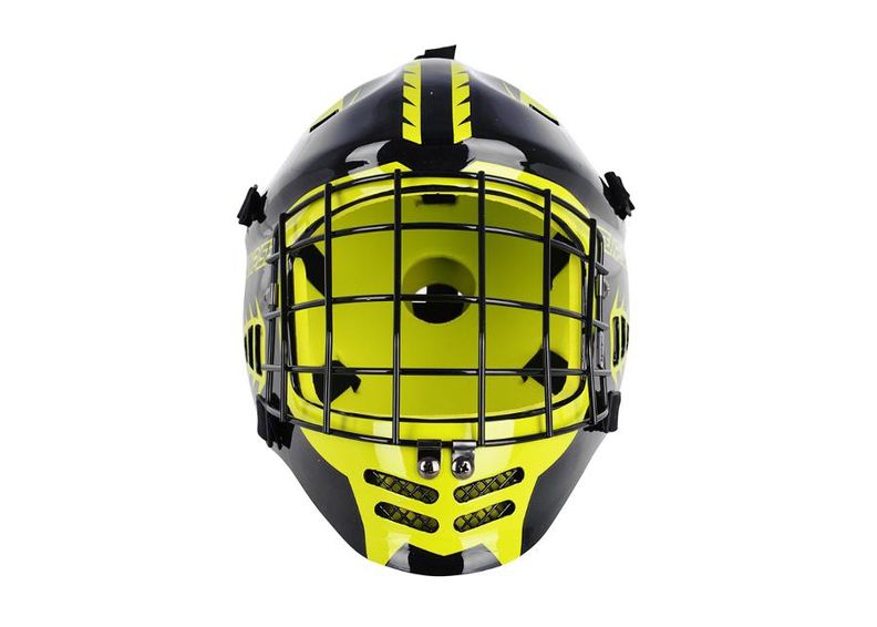 Saalihoki mask Hector Color Tempish värvus punane suurendatud