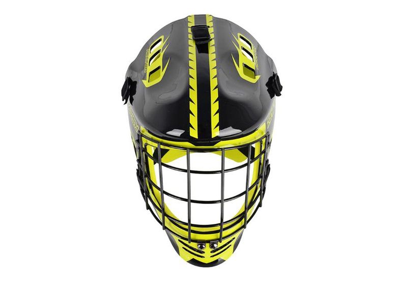 Saalihoki mask Hector Color Tempish värvus punane suurendatud