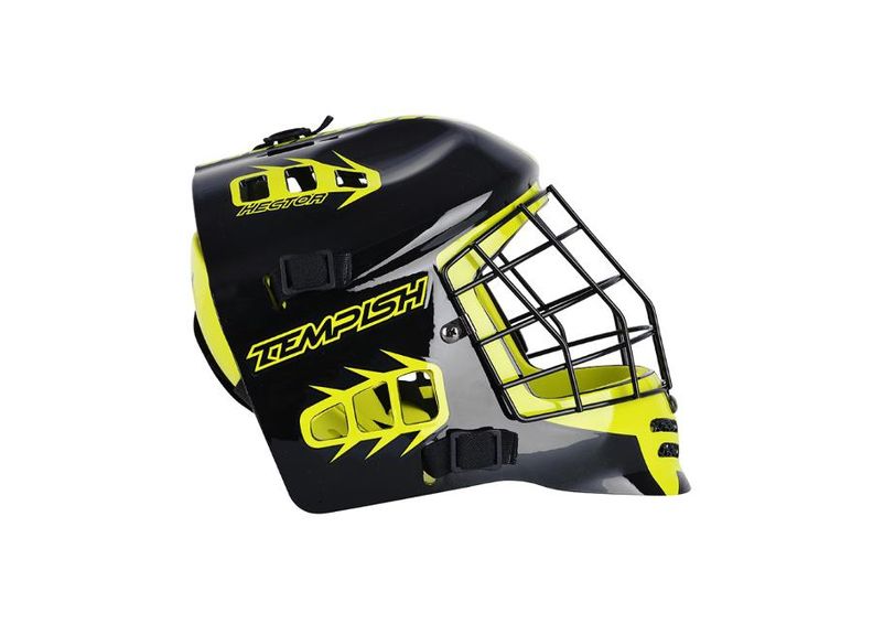 Saalihoki mask Hector Color Tempish värvus punane suurendatud