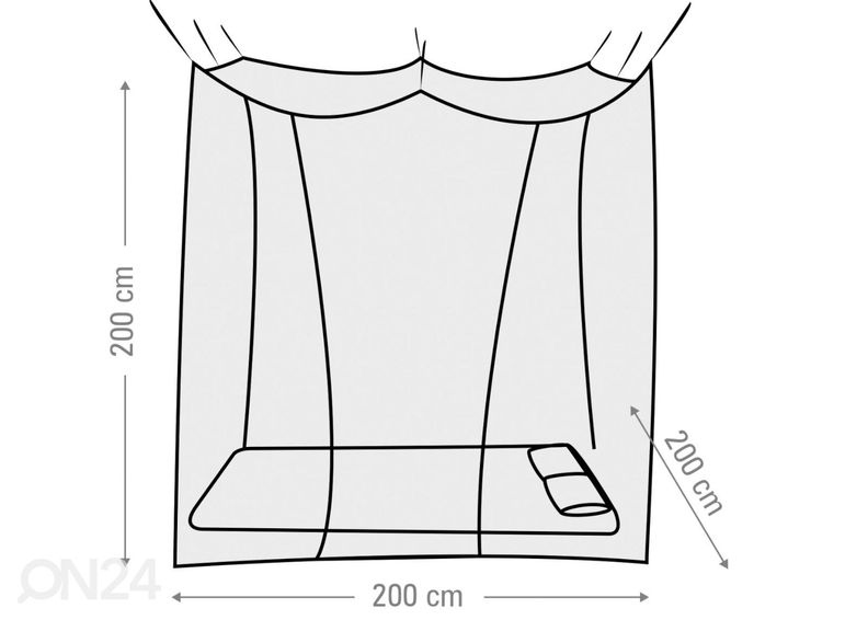 Sääsevõrk kahele inimesele Box suurendatud