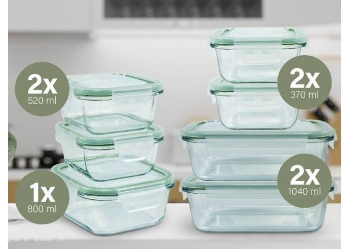Säilituskarpide komplekt klaasist 7 tk Classbach CFHD4010G7 suurendatud