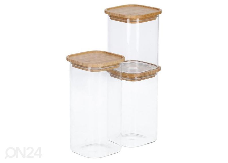 Säilituspurk bambus kaanega, 900 ml suurendatud