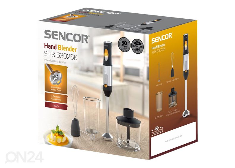 Saumikser tarvikutega Sencor SHB6302BK, must suurendatud