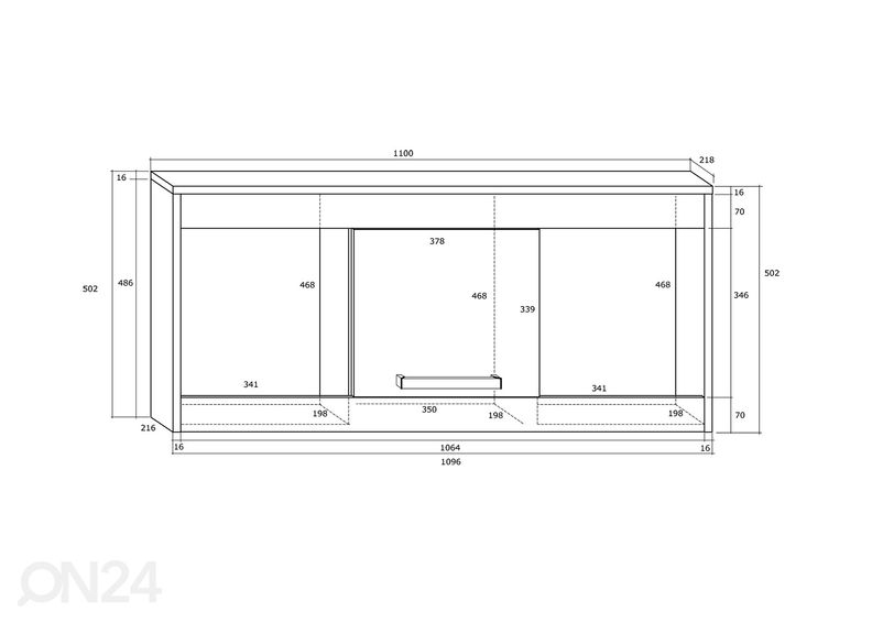 Seinakapp Cobhy 110 cm suurendatud