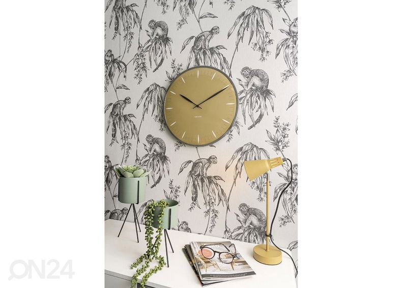 Seinakell Leaf Jungle kollane Ø 40 cm suurendatud