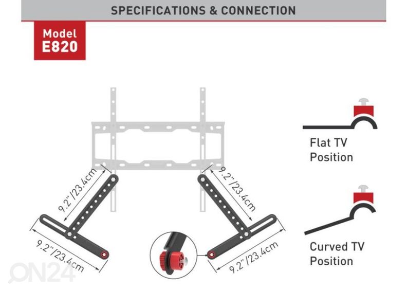 Seinakinnitus soundbarile Barkan E820.B suurendatud
