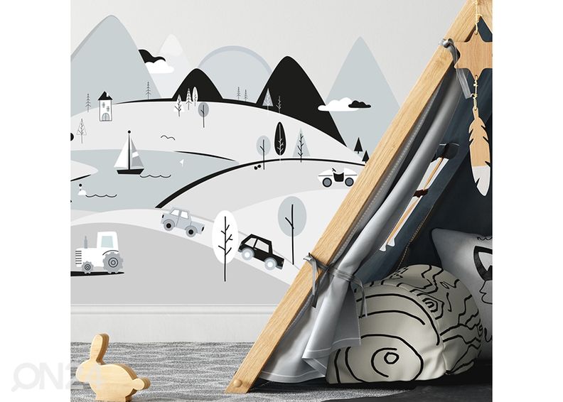 Seinakleebis Hallid mäed S suurendatud