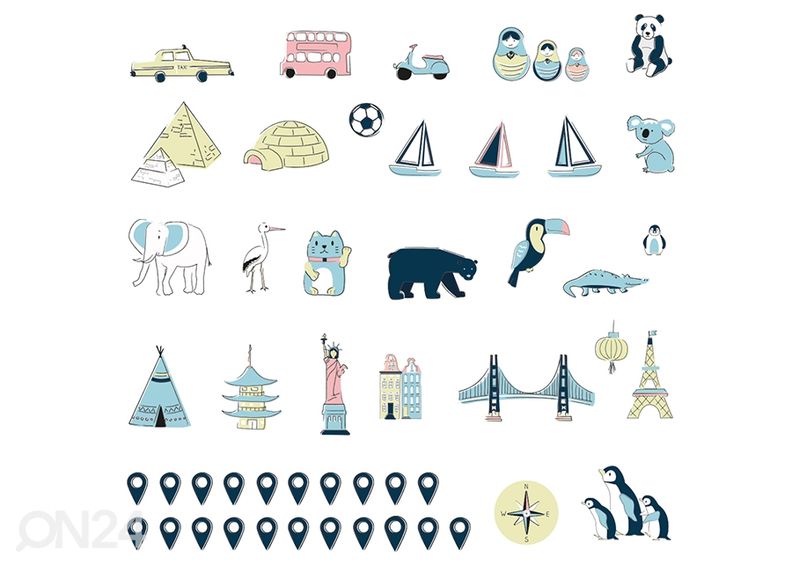 Seinakleebis Maakaart S eesti keeles, ice cold suurendatud