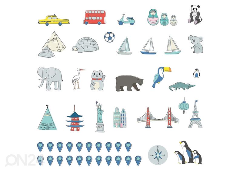 Seinakleebis Maakaart S eesti keeles, mint suurendatud