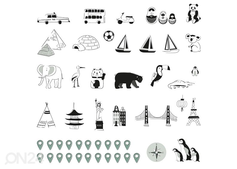 Seinakleebis Maakaart S eesti keeles, tropic sand suurendatud