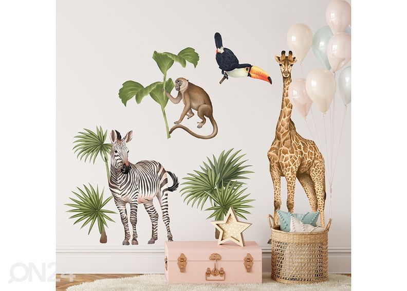 Seinakleebis Safari loomad 2 suurendatud