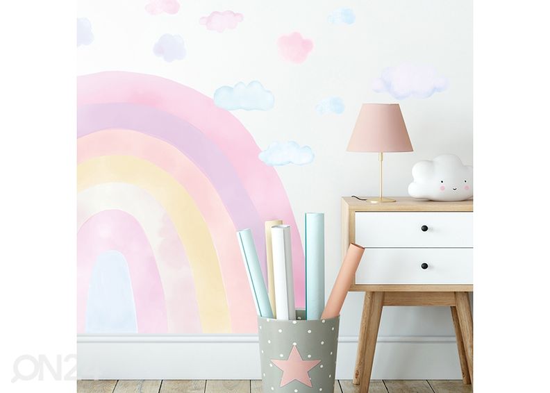 Seinakleebis Vikerkaar, roosa suurendatud