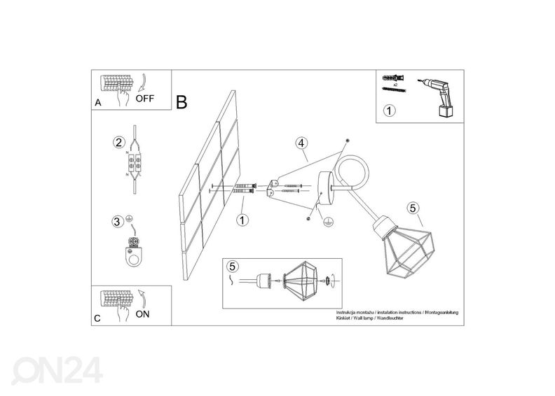 Seinalamp Artemis 1S, must suurendatud