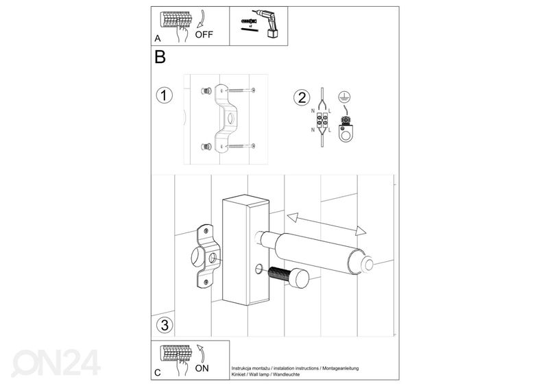 Seinalamp Eyetech 1, valge suurendatud