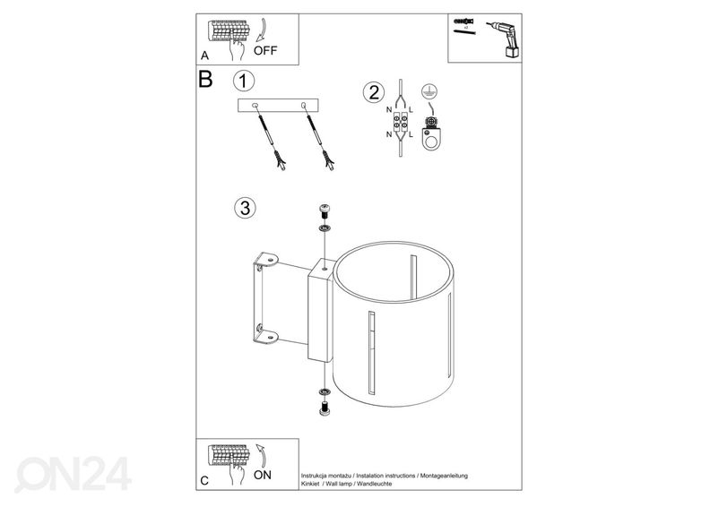 Seinalamp Inez, hall suurendatud
