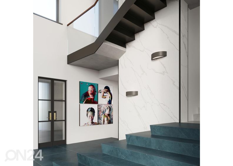 Seinalamp keraamiline Atena, must suurendatud