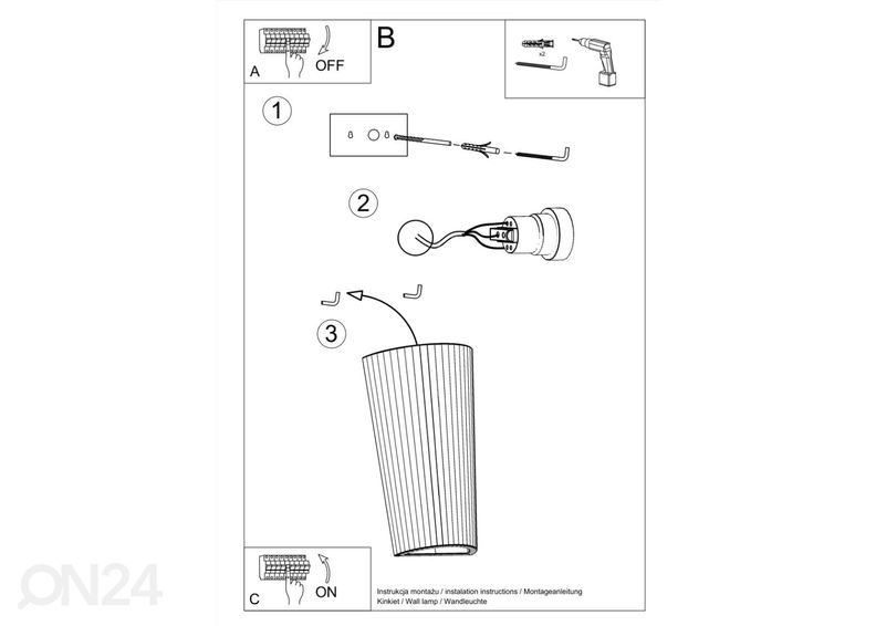 Seinalamp keraamiline Lana suurendatud