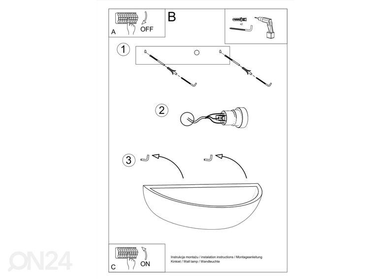 Seinalamp keraamiline Oskar suurendatud
