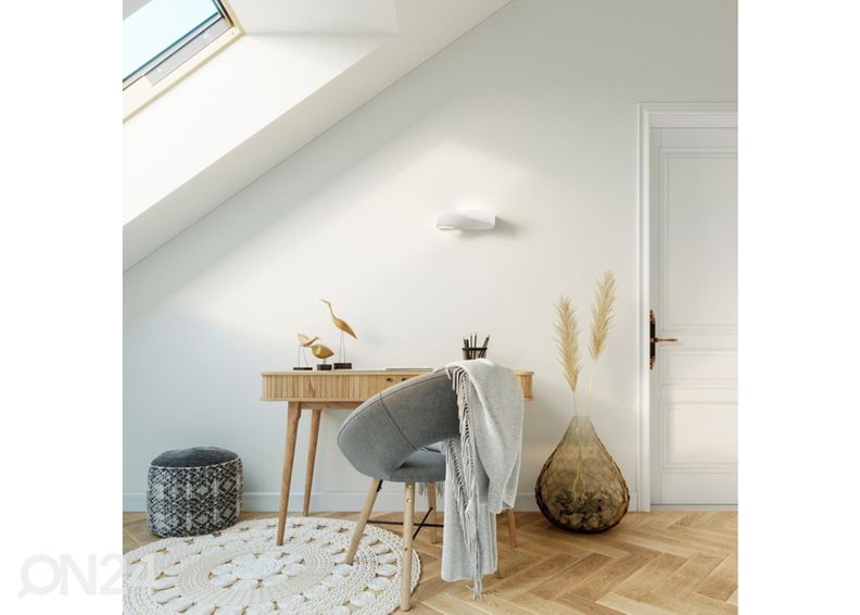 Seinalamp keraamiline Sigma Mini, valge suurendatud