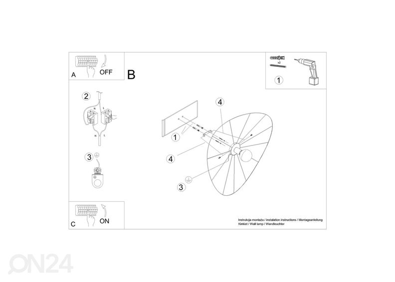 Seinalamp/ laelamp ESKOLA suurendatud