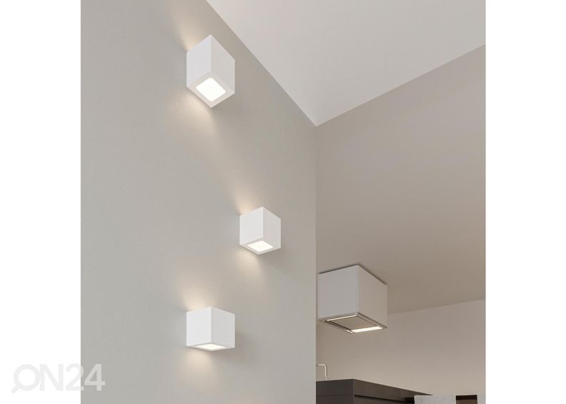 Seinalamp Leo keraamiline, valge suurendatud