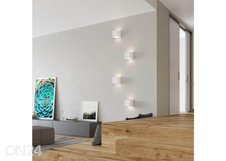 Seinalamp Leo keraamiline, valge suurendatud