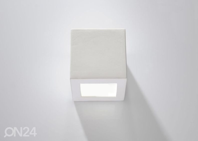 Seinalamp Leo keraamiline, valge suurendatud