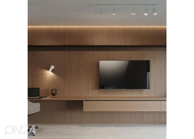 Seinalamp Ring, valge lülitiga suurendatud