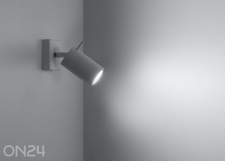 Seinalamp Ring, valge lülitiga suurendatud