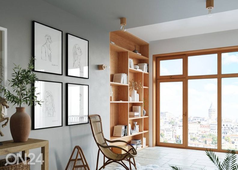 Seinalamp Salgado, naturaalne puit suurendatud