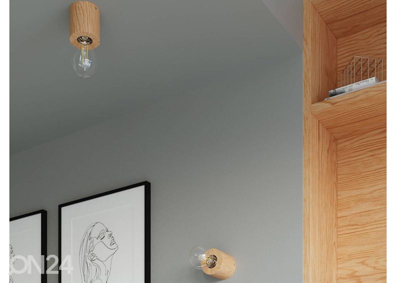 Seinalamp Salgado, naturaalne puit suurendatud