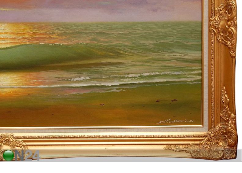 Seinamaal Õhtune meri 83x143 cm suurendatud