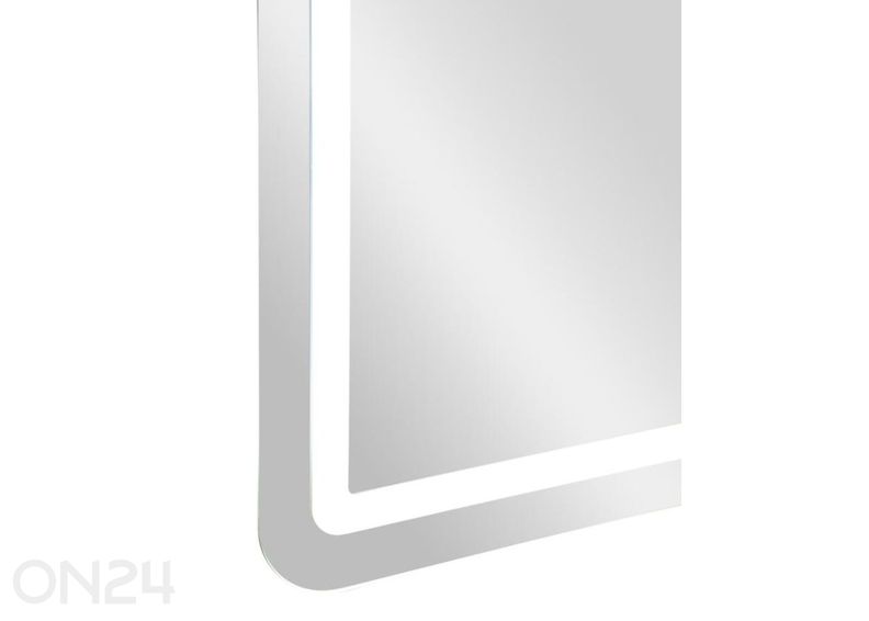 Seinapeegel LED 60x80 cm, hõbedane suurendatud