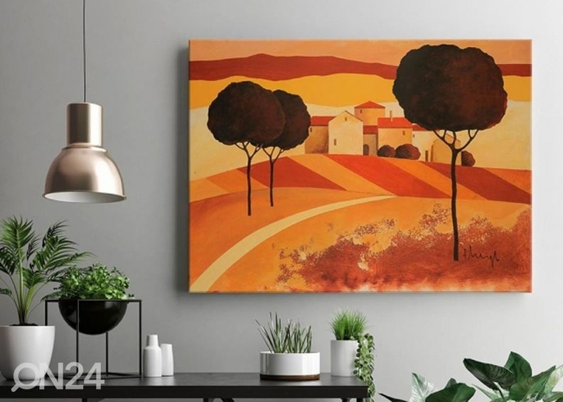 Seinapilt Town 3D 98x68 cm suurendatud