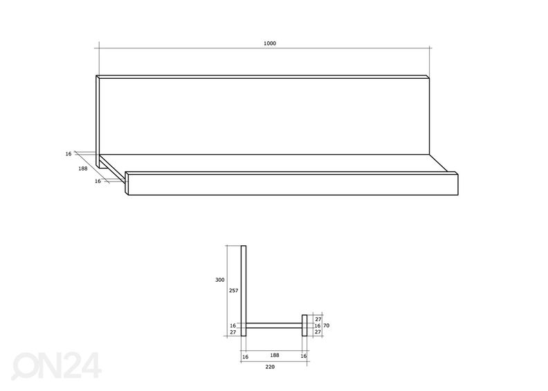 Seinariiul Cobhy 100 cm suurendatud