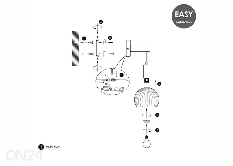 Seinavalgusti Credo suurendatud