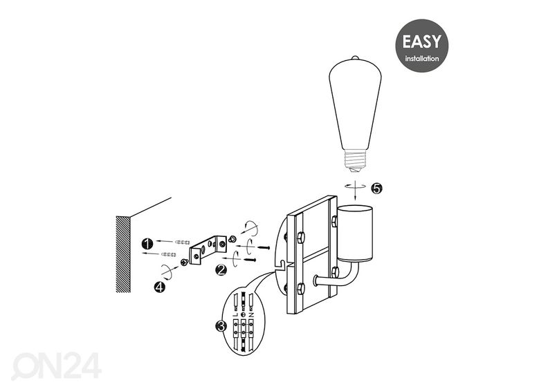 Seinavalgusti Denton suurendatud