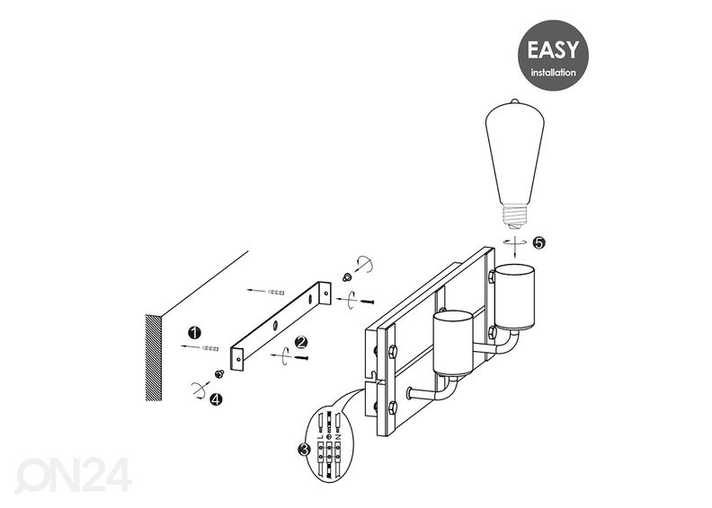 Seinavalgusti Denton suurendatud