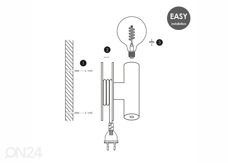 Seinavalgusti Wally suurendatud