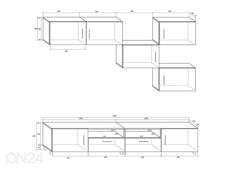 Sektsioon 240 cm suurendatud