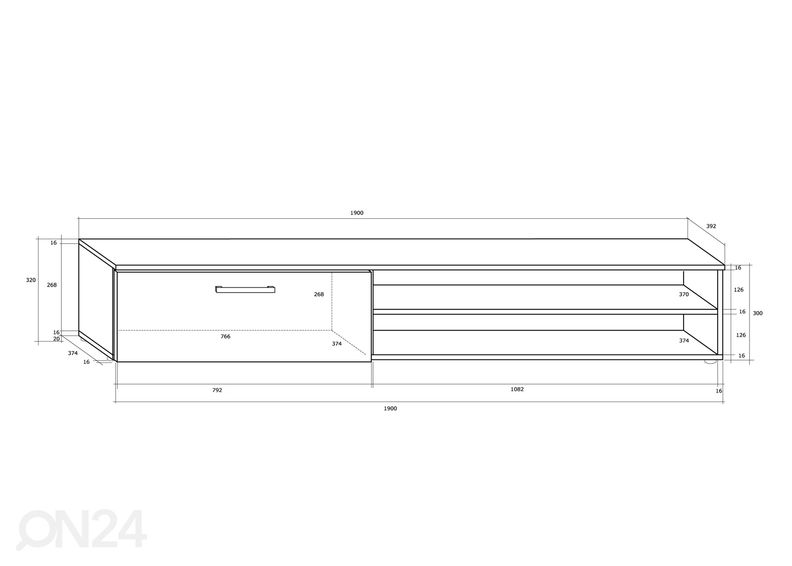 Sektsioon Bantry 270 cm suurendatud
