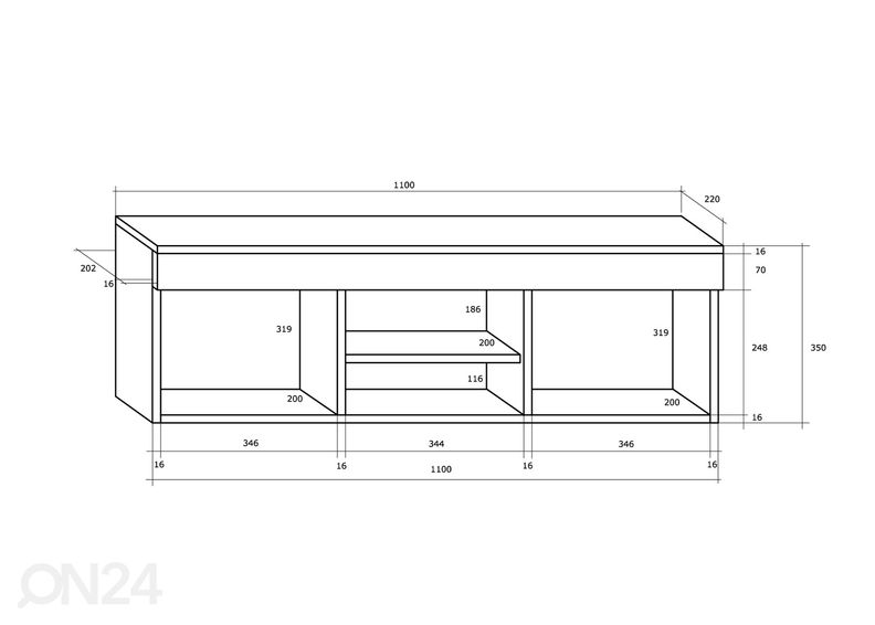 Sektsioon Cobh 240 cm suurendatud